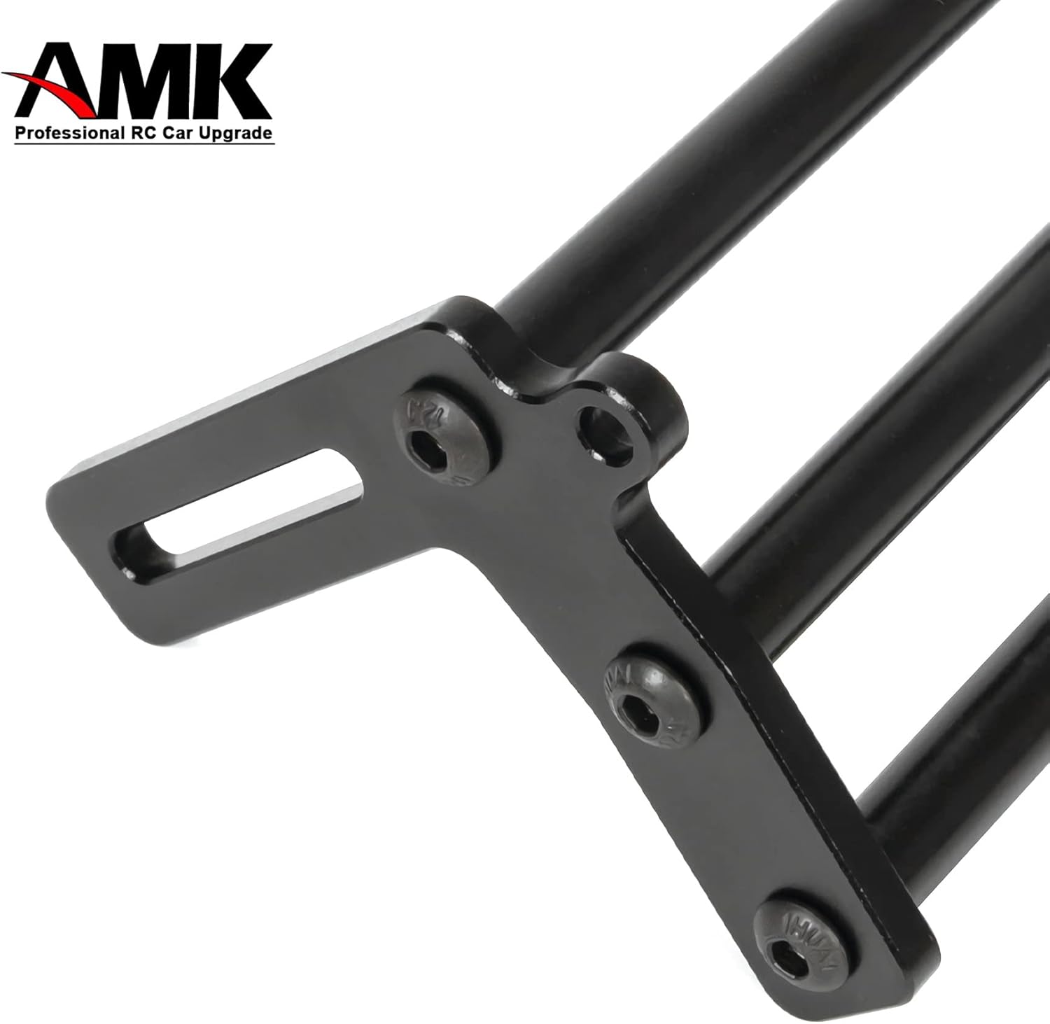 RC Front Bumper, Aluminum Alloy Front Bumper, RC Car Metal Front Bumper for 1/10 RC Car Crawler Chassis Gspeed LCG TRX4 SCX10 Dodge Power Wagon Cliffhanger Body Shell Accessory Parts (Black)