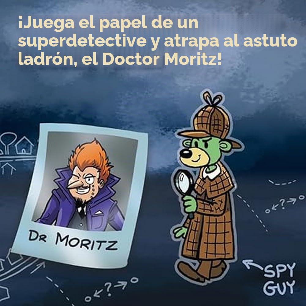 Trefl-Spy Guy-Juego de Detective Cooperativo Buscar Evidencias y Atrapar al Criminal, Gran Meseta con Ciudad, Juego Familiar para Adultos y Niños de 5 Años [ versión en francés]
