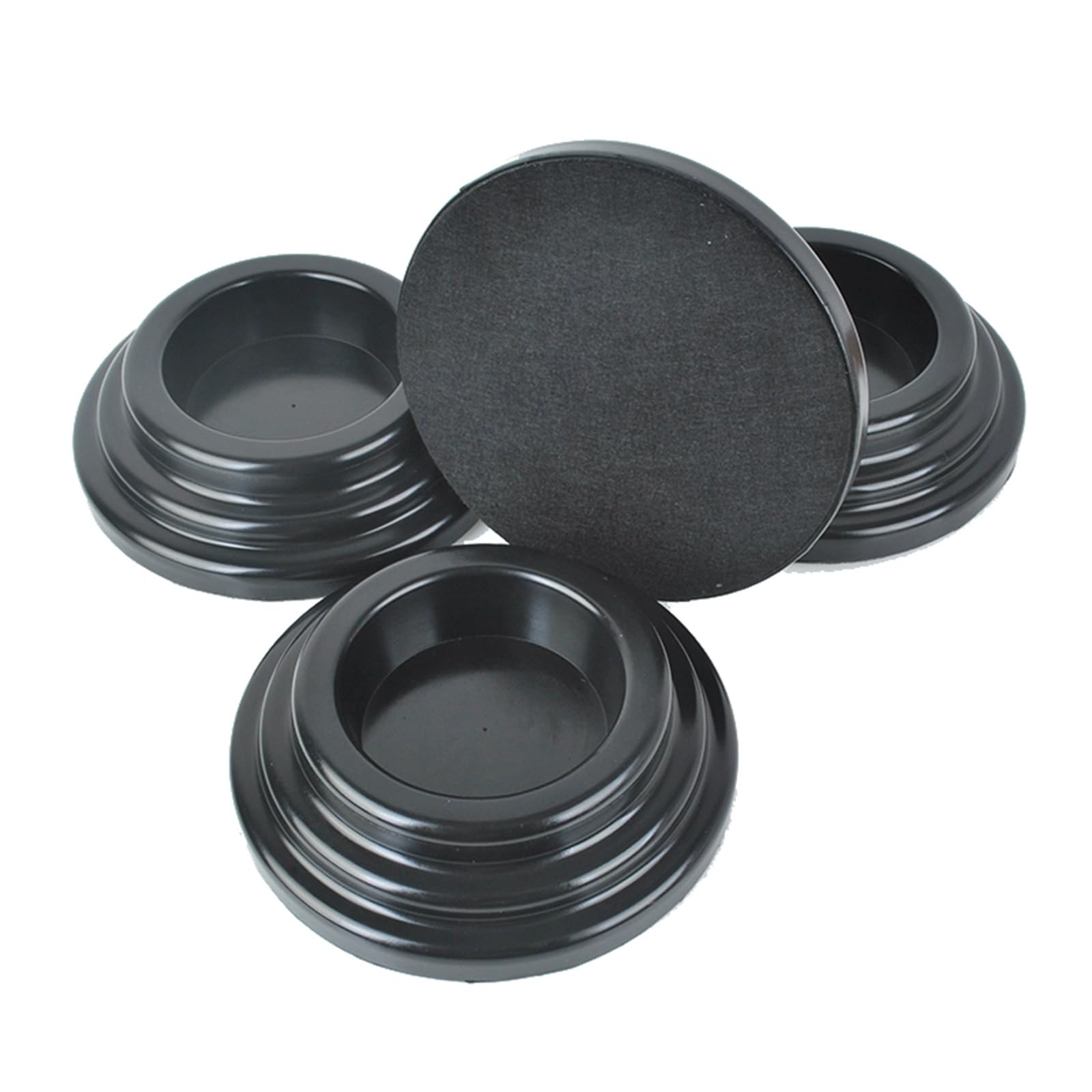 Juego de 3 protectores de suelo de goma sólida con características antideslizantes y antiruido