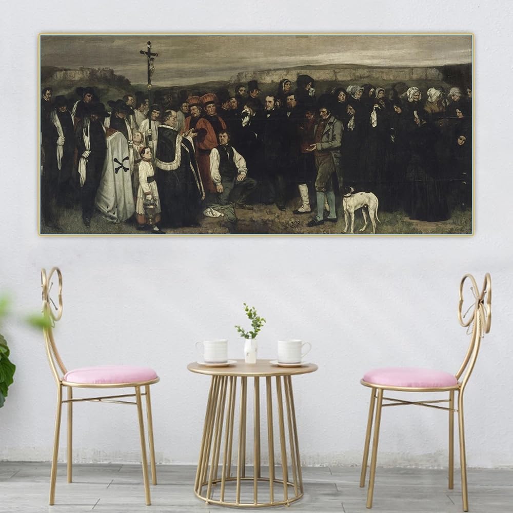 Amazon.co.jp: ギュスターヴ・クールベ ポスター《オルナンの埋葬