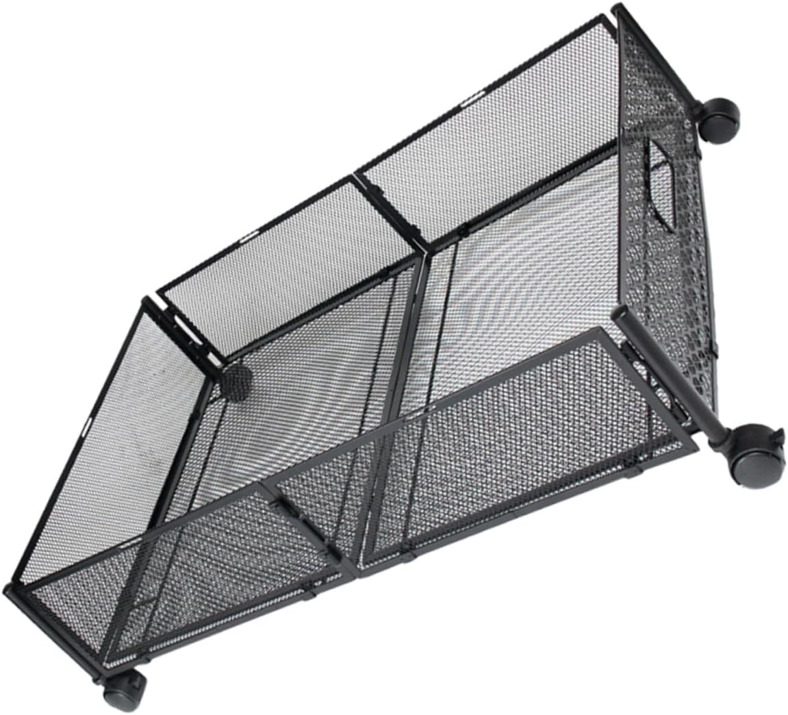 VOSAREA Bed Storage Rack Wheels Foldable Storage Cubes for under Sofa Multi-purpose Sturdy Easy to Move