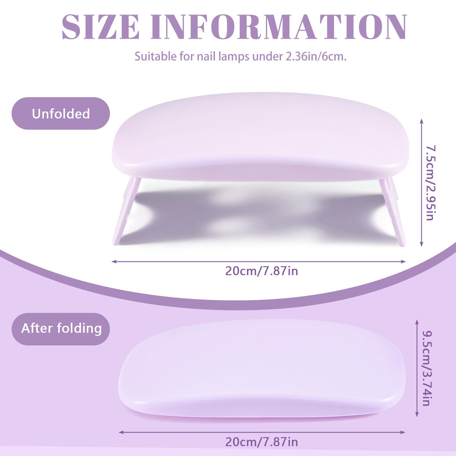 Huakaile Arm Rest for Nails Tech Purple Foldable Manicure Hand Rest Stand Holder - Image 2
