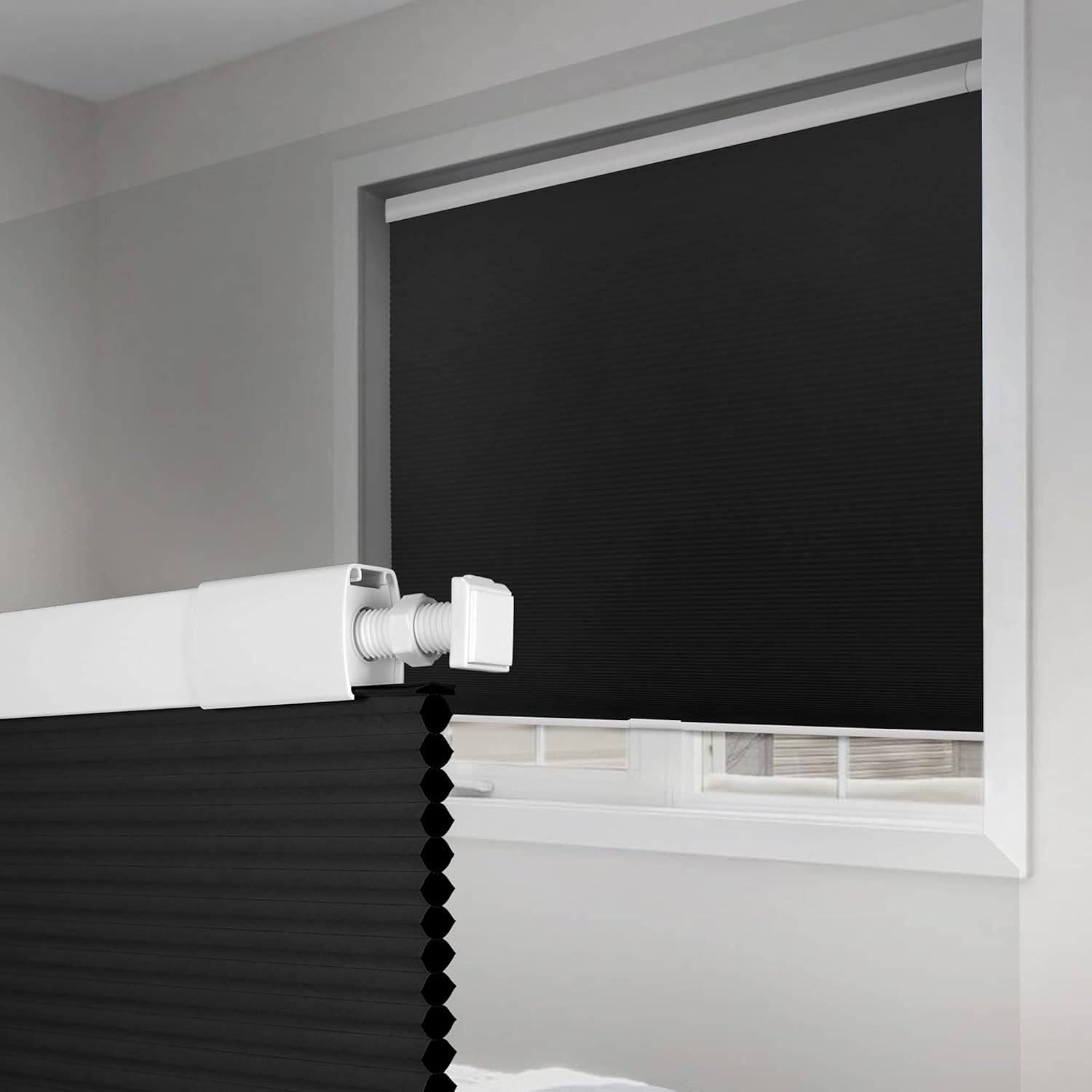 BERISSA No Drill No Tools Blackout Cellular Shades Cordless