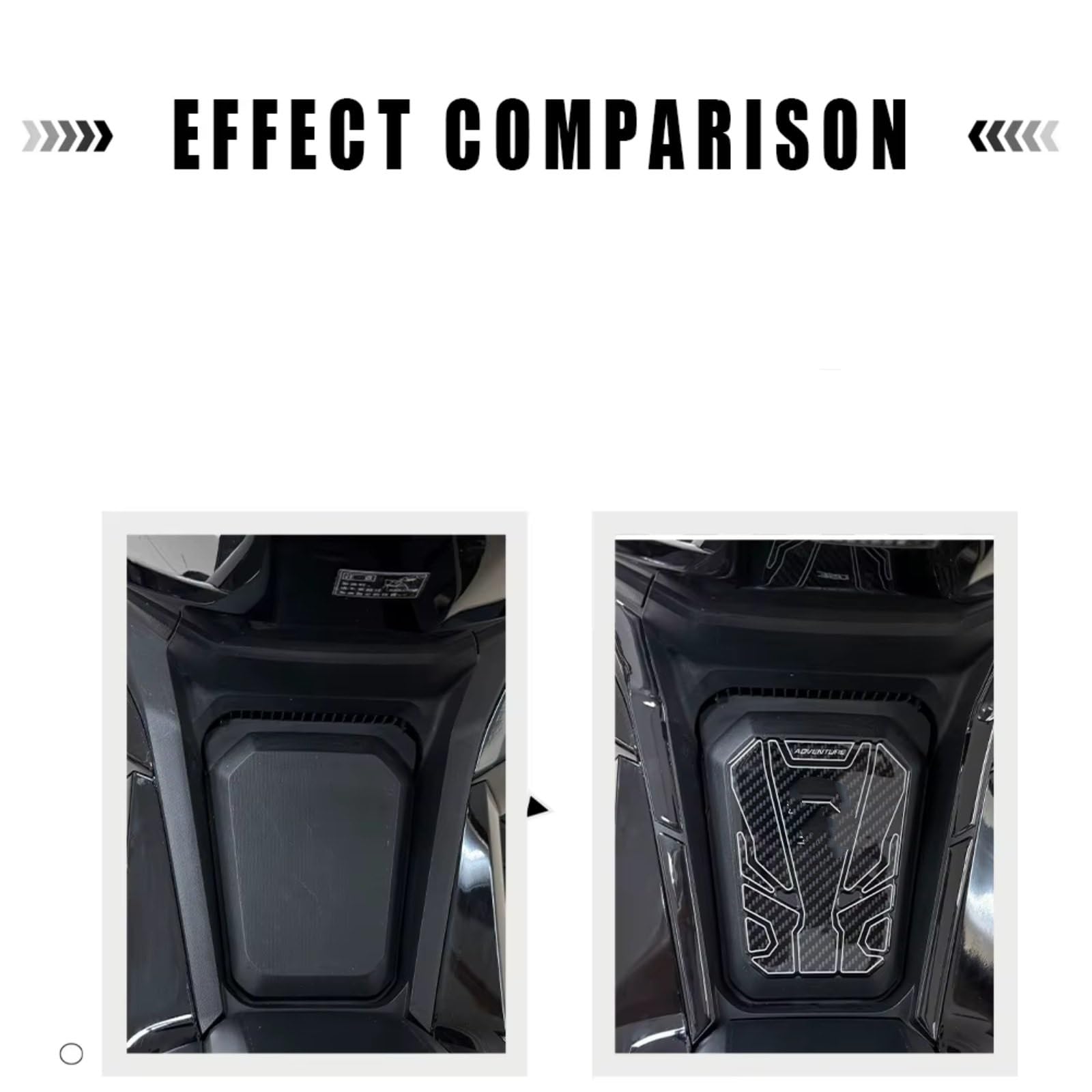 Compatibile Con ADV350 2022 2023 2024 2025 Carbon Look 3D Gel Moto Rilievo Del Serbatoio Del Carburante Protector Decal Impermeabile Antiscivolo Serbatoio(Fuel tank kit)
