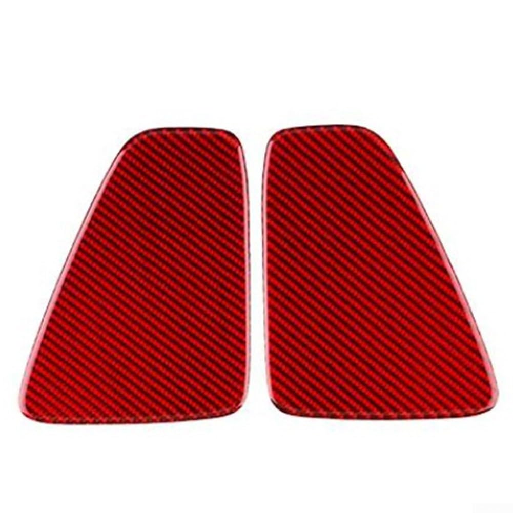 Paire de coques de feux arrière pour Fiat 500 pour Abarth 595 695 2017-2023, autocollant en fibre de carbone souple (carbone rouge)