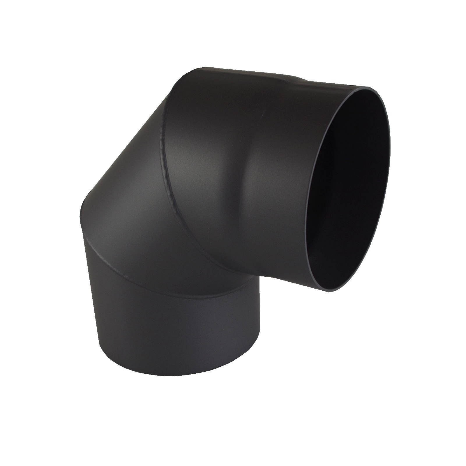 Kamino 331896 Flam Bogenknie gussgrau, Winkel von 90°, Abgasrohr aus Stahl mit hitzebeständiger Senotherm® Beschichtung, geprüft nach Norm EN 1856-2, Durchmesser: ca. 150 mm