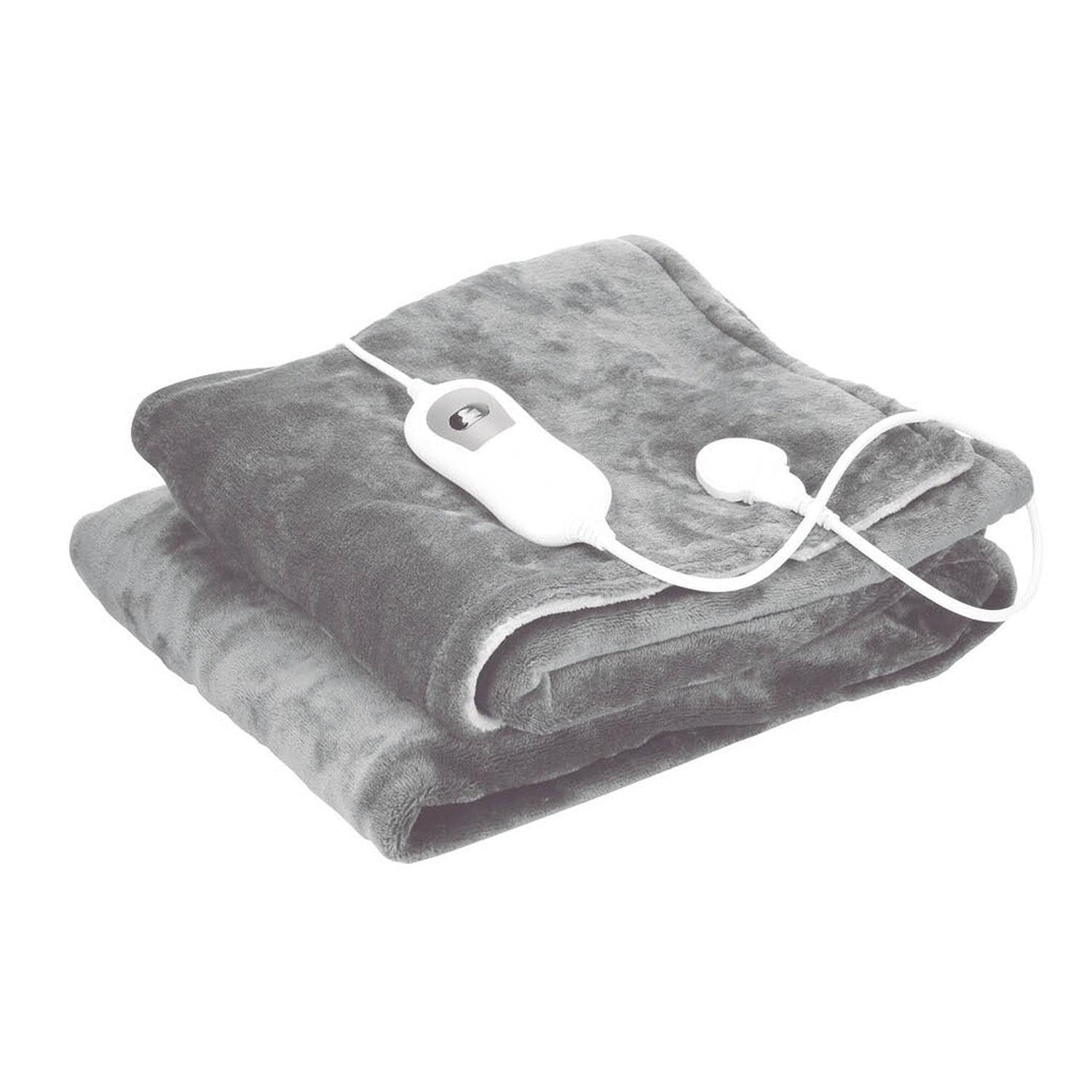 Manta eléctrica lavable 120W 160x120cm, ideal para calentar y relajar músculos en casa o durante viajes.