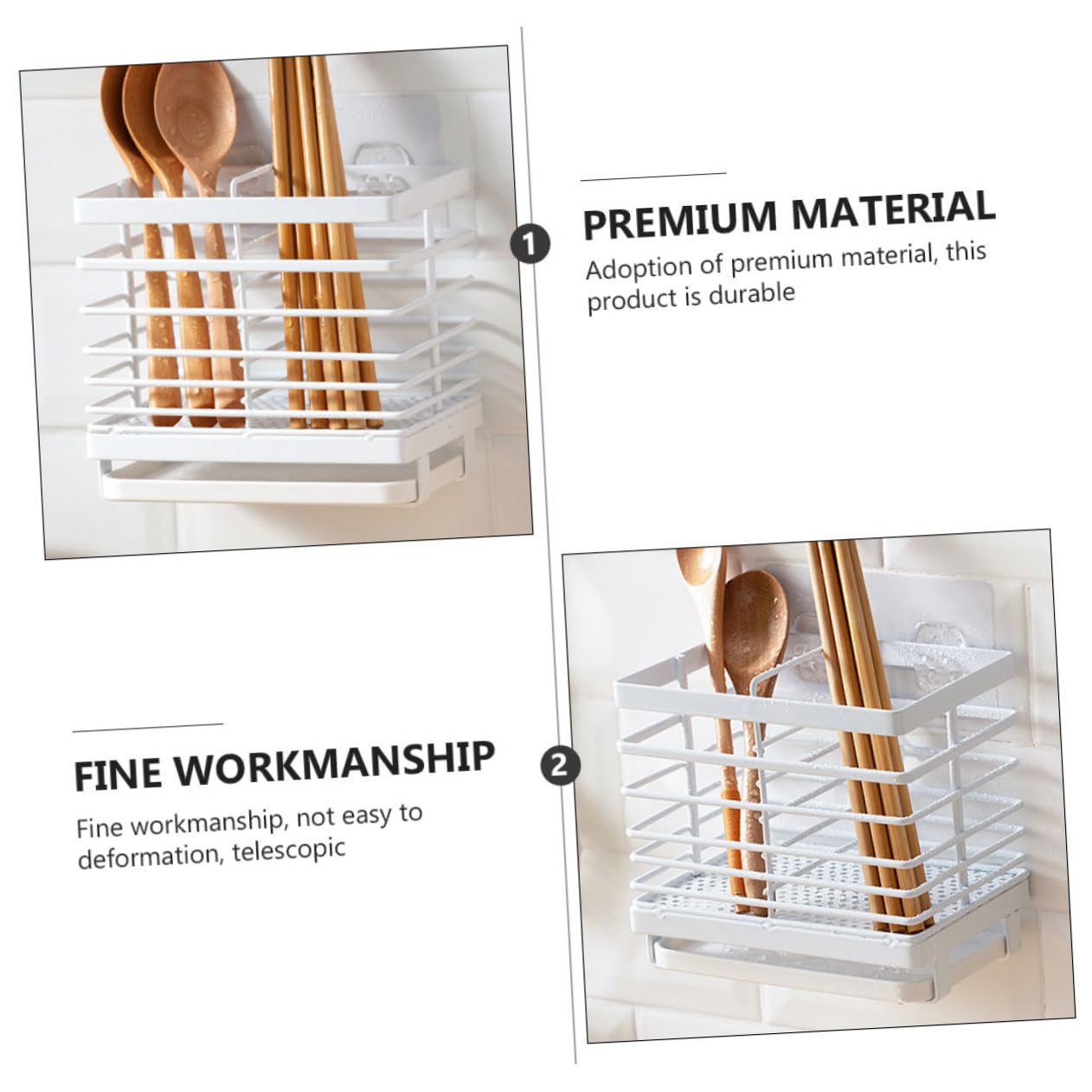 YARNOW 1pezzi Supporto Da Muro Multifunzionale Per Cucina Mensola Salvaspazio Per Utensili e Accessori Design Senza Facile Da Pulire Adatta Spazi Ristretti Come Lavandini e Finestrini