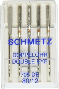 Double Eye Machine Needles-Size 80/12 5/Pkg