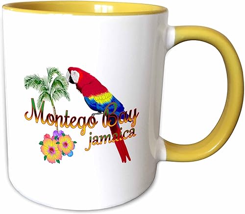 3dRose Recuerdo de la isla en colores jamaicanos para Montego Bay, Jamaica. - Tazas (mug_295603_8)