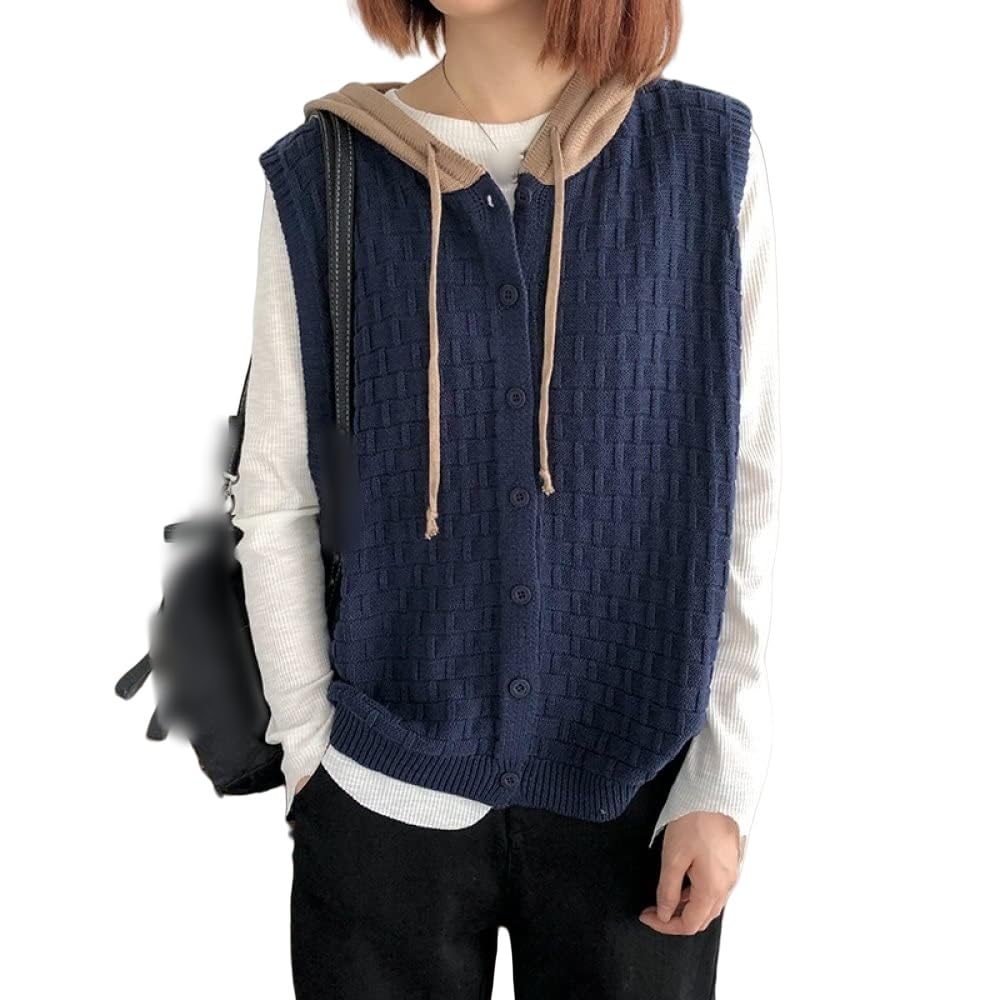 Gilet Femme Sans Manches En Tricot à Col V - Débardeur Géométrique Décontracté - Automne/Hiver - 8