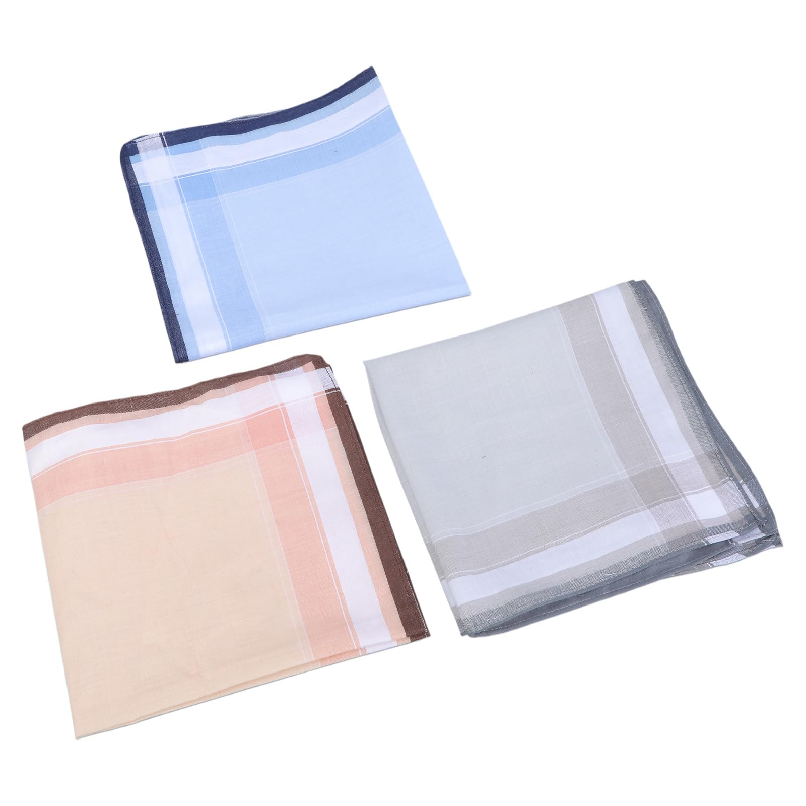3Pcs Classical Checked Handkerchief Women Men High Absorbent Sweat Towel Travel Facecloth Square Pocket Men’s Kerchief Washable Hand Towels