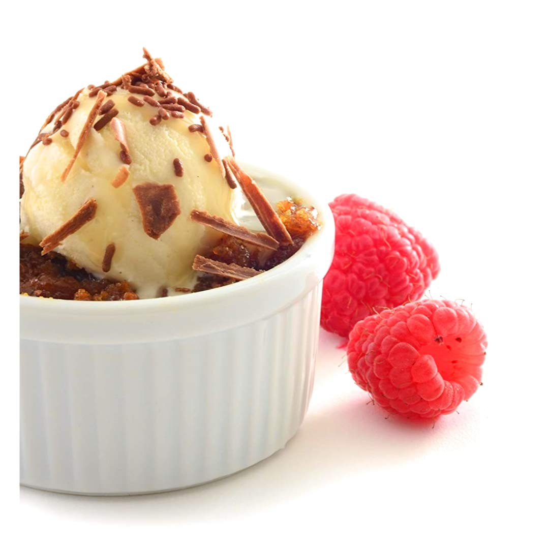 Mirakii White Bone China 100 ml Ramekin Bowl   Set of 4, for Serving Cupcake, Souffle, Pudding and Dessert - Image 2 thumbnail