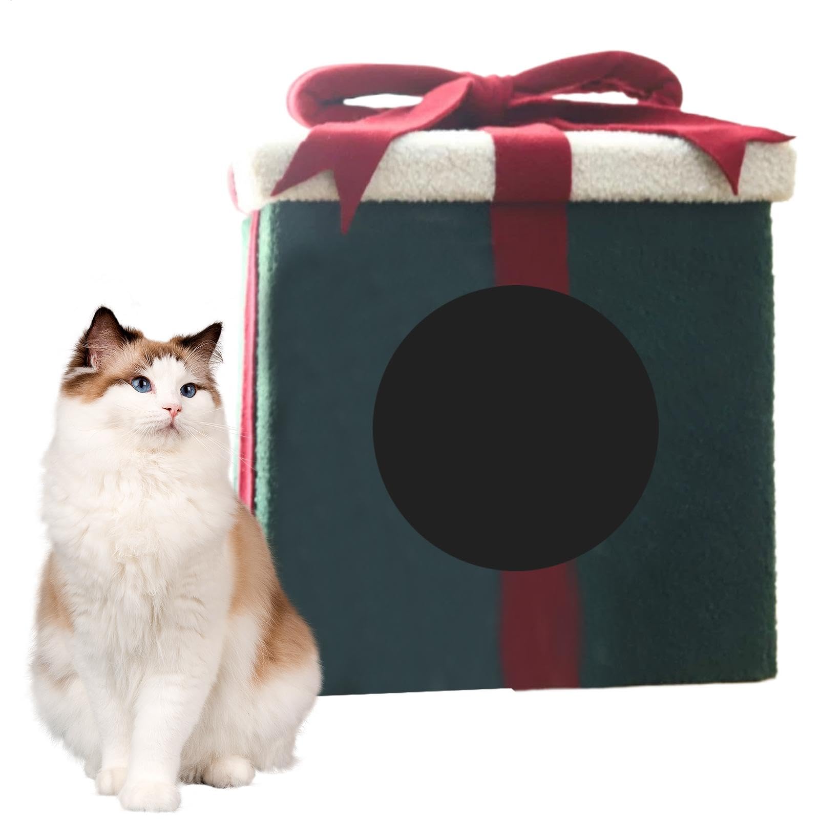 per gatti, case per gatti Casa per gatti chiusa | Confortevole cuccia pieghevole per gatti da interni, cuccia chiusa per gatti e cani a forma di scatola per il relax