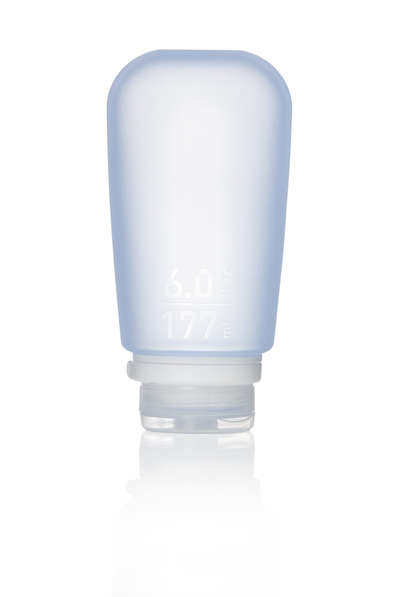 humangear GoToob+ (XL) | Refillable Silicone Travel Bottle | Locking Lid | Food-Safe Material | Blue, XL (6 fl.oz.; 177ml)