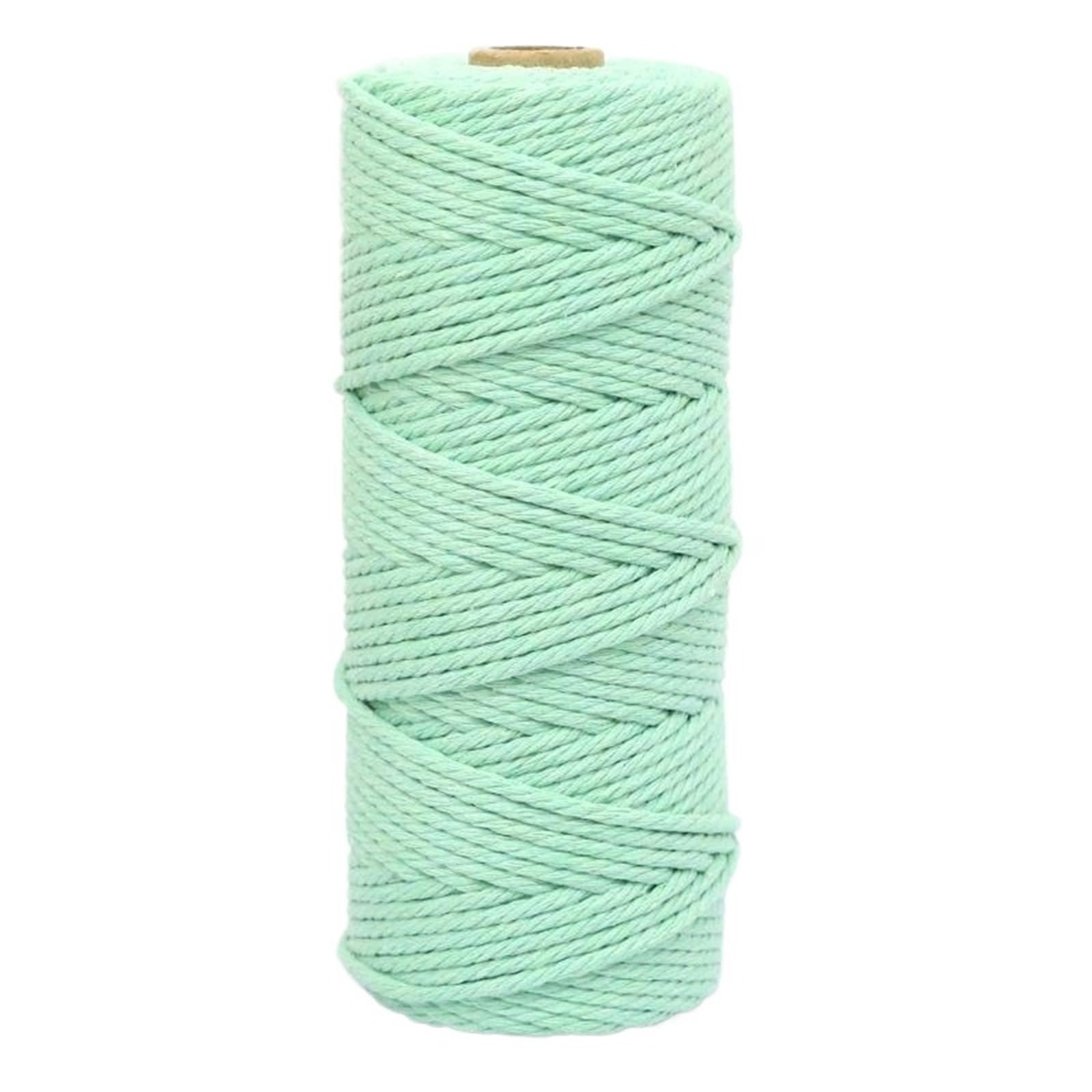 Cotton Macrame Cord 3.0mm-100m Colorful Natural Cotton Macrame Rope Cord for Wall Hanging Plant Hangers Crafts(Color18)