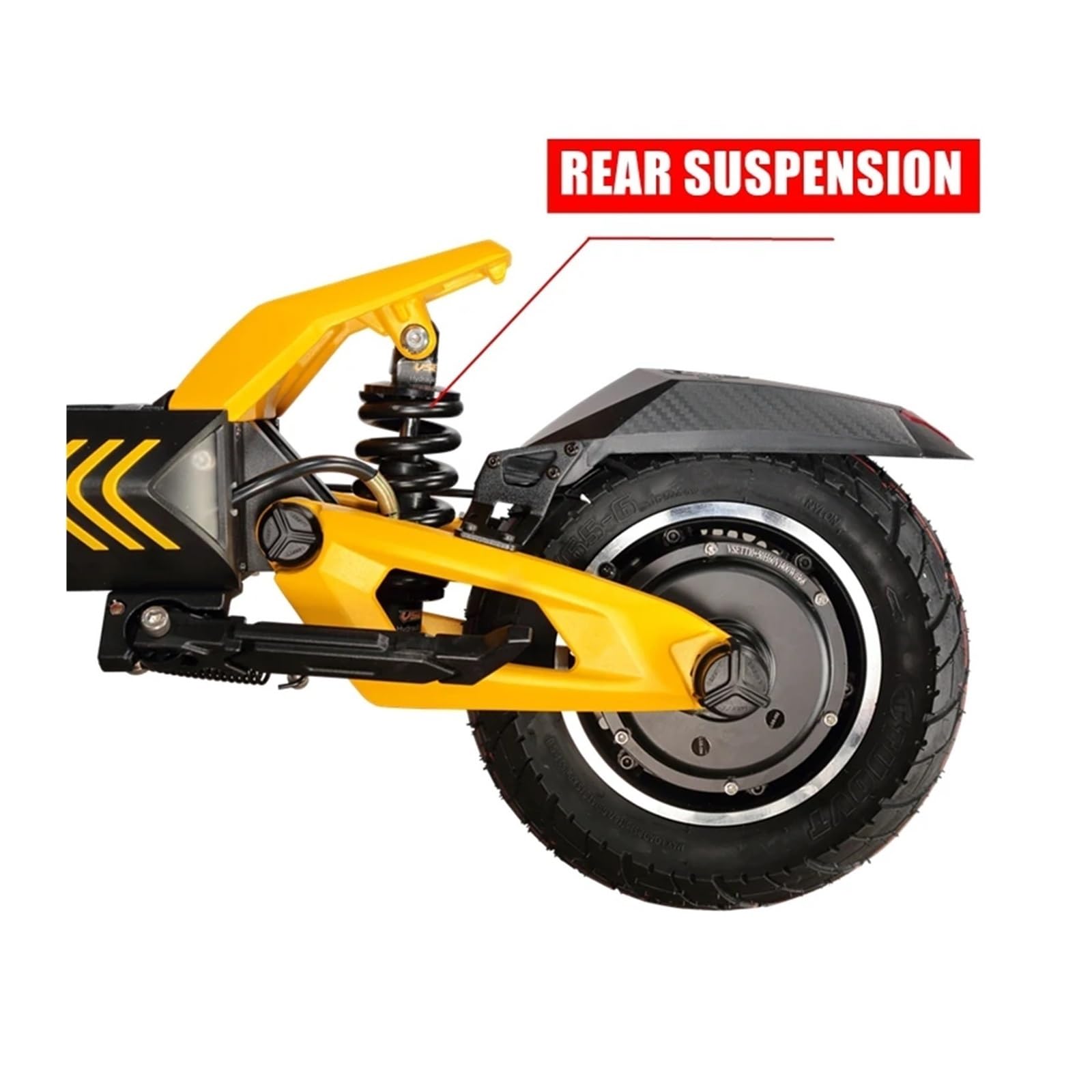 Muelle en Espiral de Scooter eléctrico y Amortiguador de Choque híbrido hidráulico 165 mm