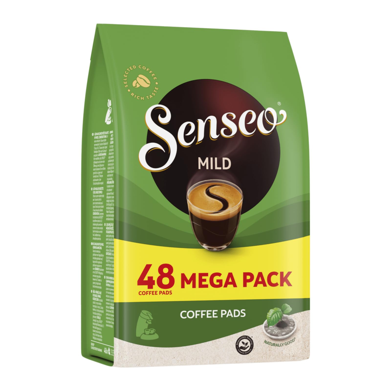 Senseo Pads Mild, 480 Kaffepads, 10er Pack, 10 x 48 Getränke