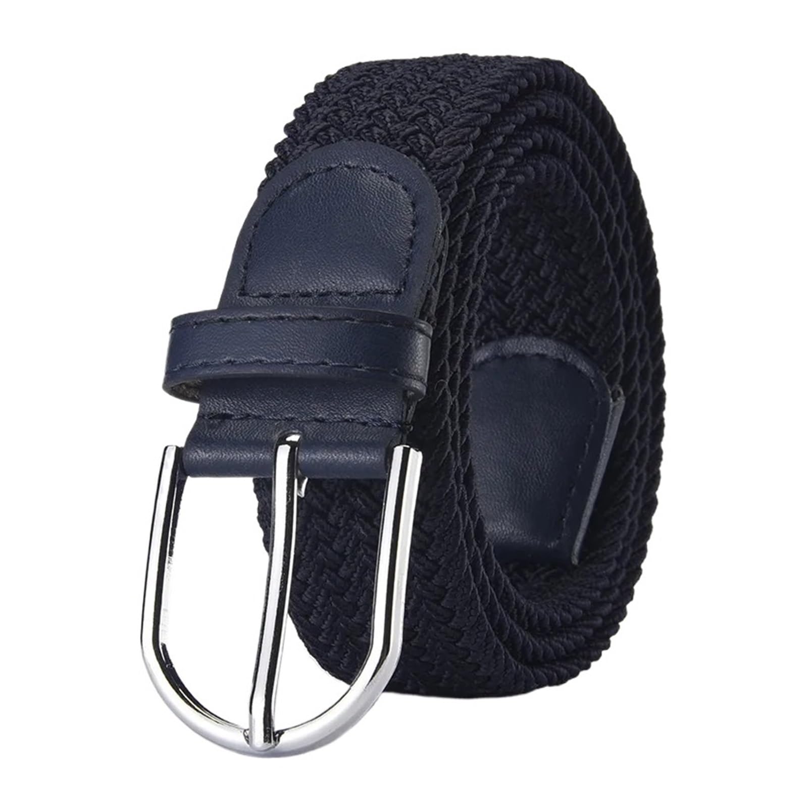 Elastischer Gürtel Herren Elastischer Nylon-Jeansgürtel, Unisex, lässig, gestrickt, Dornschließe, gewebtes Segeltuch, elastischer, erweiterbarer Stretch-Bund for Damen und Herren