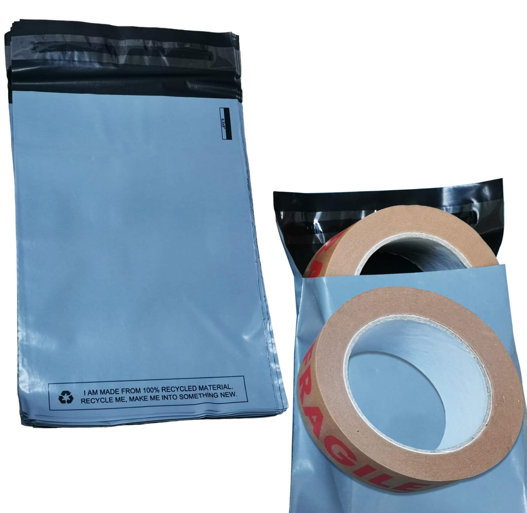 G4GADGET 100x 6.5 X 9 Inch Mailing Bags – Water-Resistant Shipping Envelopes For Secure Packaging – Ideal For Clothes, Small Items & Parcels, Self-Seal Closure, Recyclable