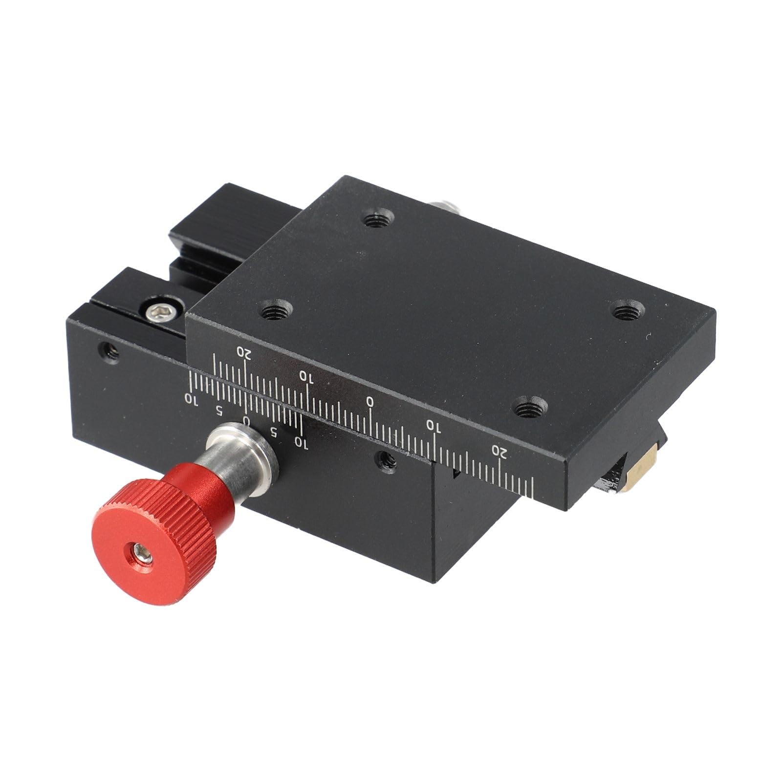 X-Achsen-Schwalbenschwanz-Rillenschieber, lineare Bühne mit Zahnstange und Ritzel, 40 mm Hub, CNC-Aluminiumlegierung für präzise Positionierung und Ausrüstungseinstellung, Schwarz