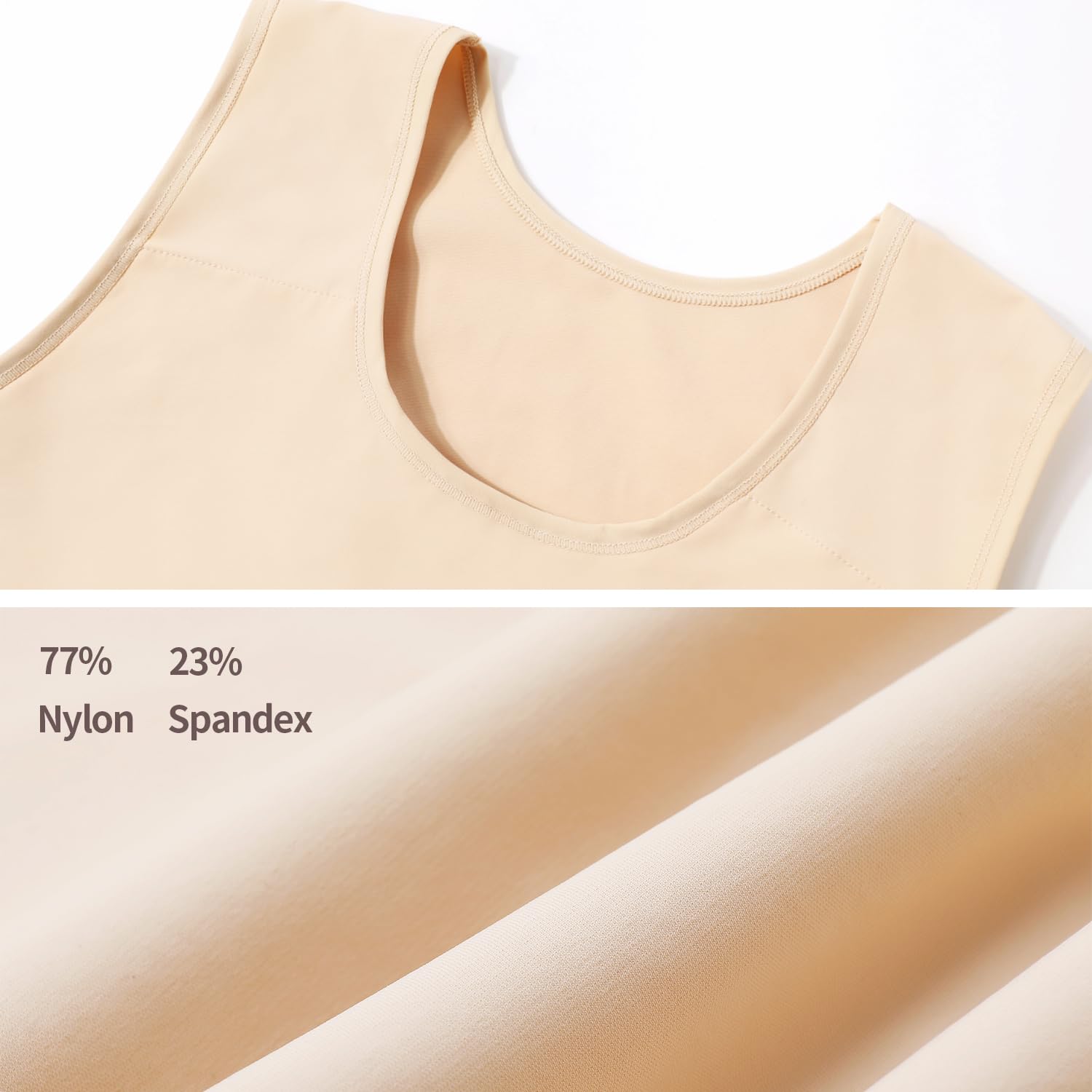 XUJI Binder Transgeder FTM Traspirante compressione Binder per mezzo petto