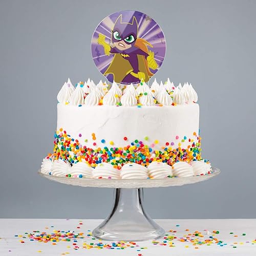 Miniatura 4 de Acrílico DC Super Hero Girls Batgirl Cake Topper Decoración de fiesta para boda, aniversario, cumpleaños, graduación