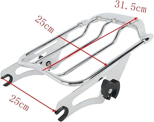 Miniatura 3 de TCMT Portaequipajes de Ala de Aire Two-UP Montaje Compatible con Harley Touring Street Glide Road King Road Glide 2009-2025 Electra Glide 2010-2013,