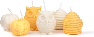 Beeswax Miniature Candles, Assorted (Cinnamon, Jack O Lantern)
