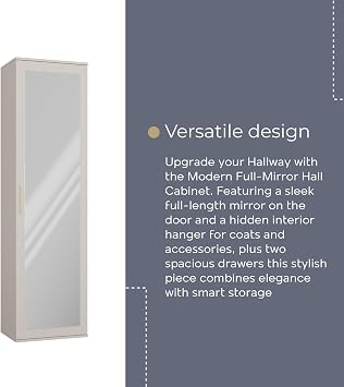 WHATSIZE ENTERPRISE - Modern Entryway Hall Single Wardrobe with Drawers