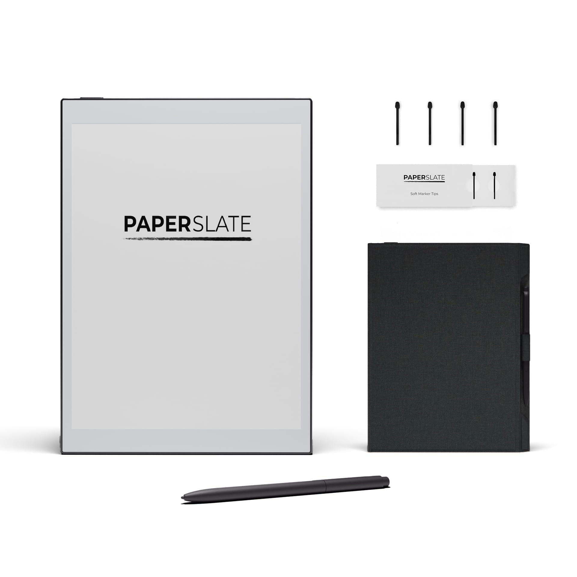Confezione con copertina grigia + 4 miniere, blocco note digitale bianco, tablet carta Eink – Epaper – Digital Notebook