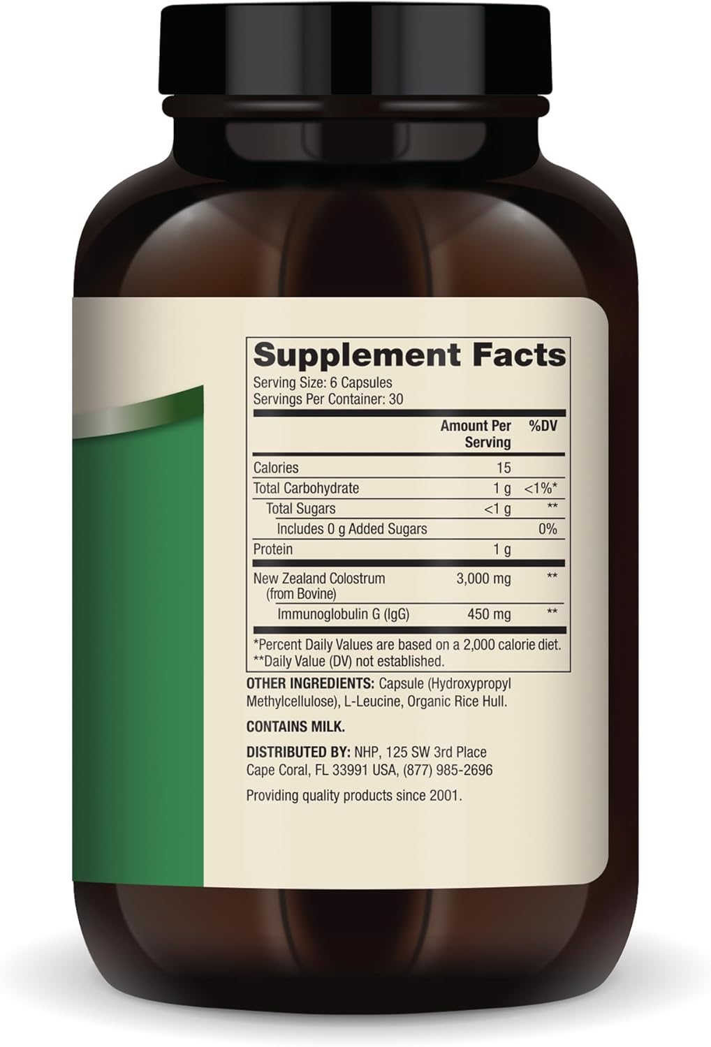 Dr. Mercola New Zealand Colostrum Supplement, 3,000mg Bovine Colostrum & 450mg Immunoglobulin (IgG), 180 Capsules, Non-GMO