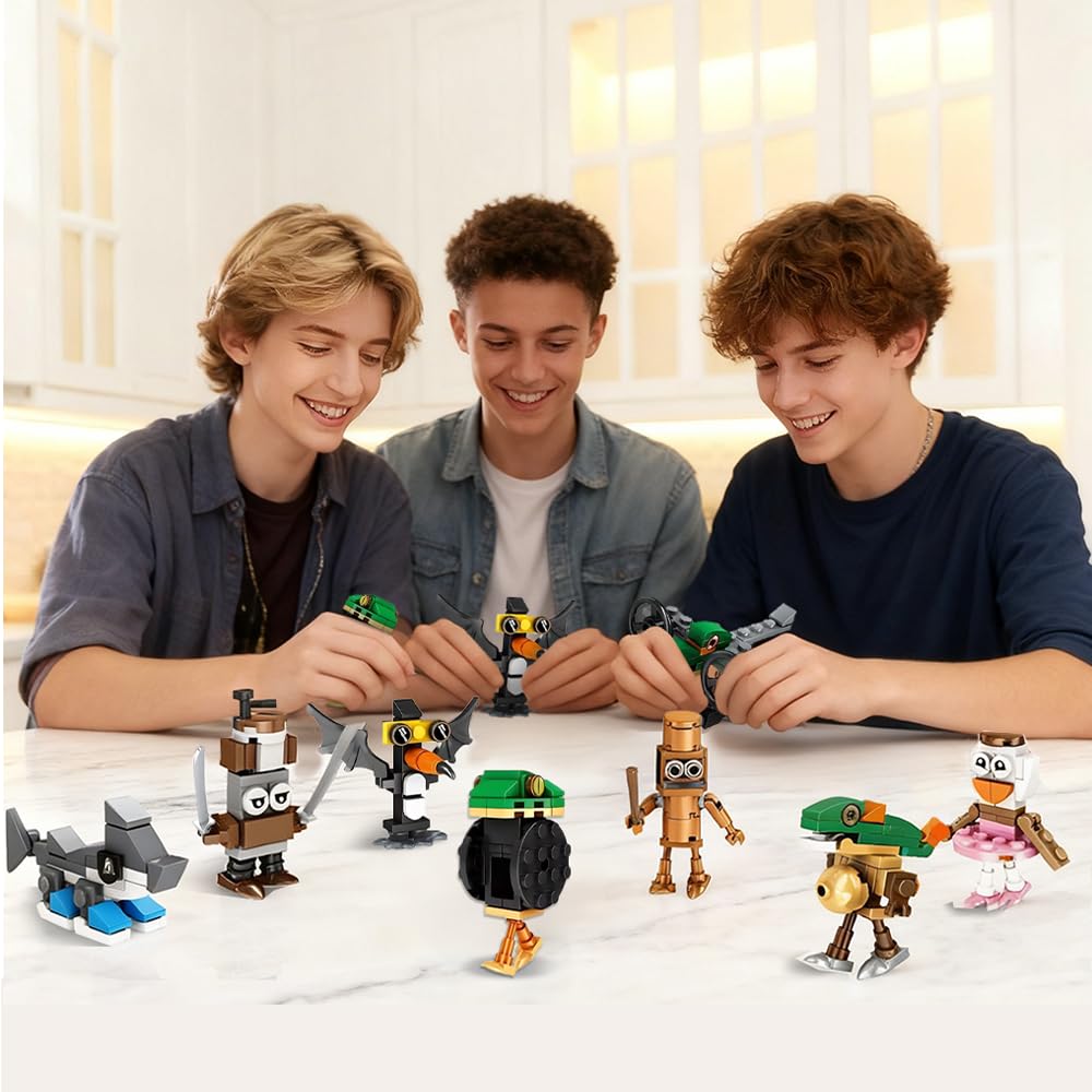 SGZIOO 8 Piece Italian Brainrot Toys Building Blocks, Brainrot Toy for Kids And Adults Brain Rot Toys Action Figures - Image 4