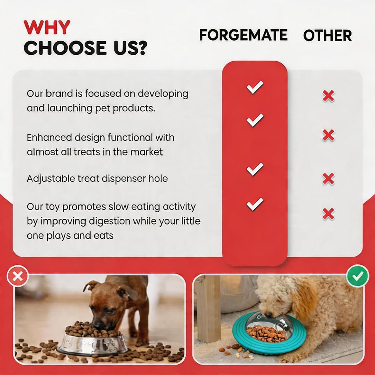 UFO Robot Planet - Juguete interactivo para perros, rompecabezas dispensador de golosinas para perros grandes y pequeños, estimulación cerebral de enriquecimiento y alimentador lento para