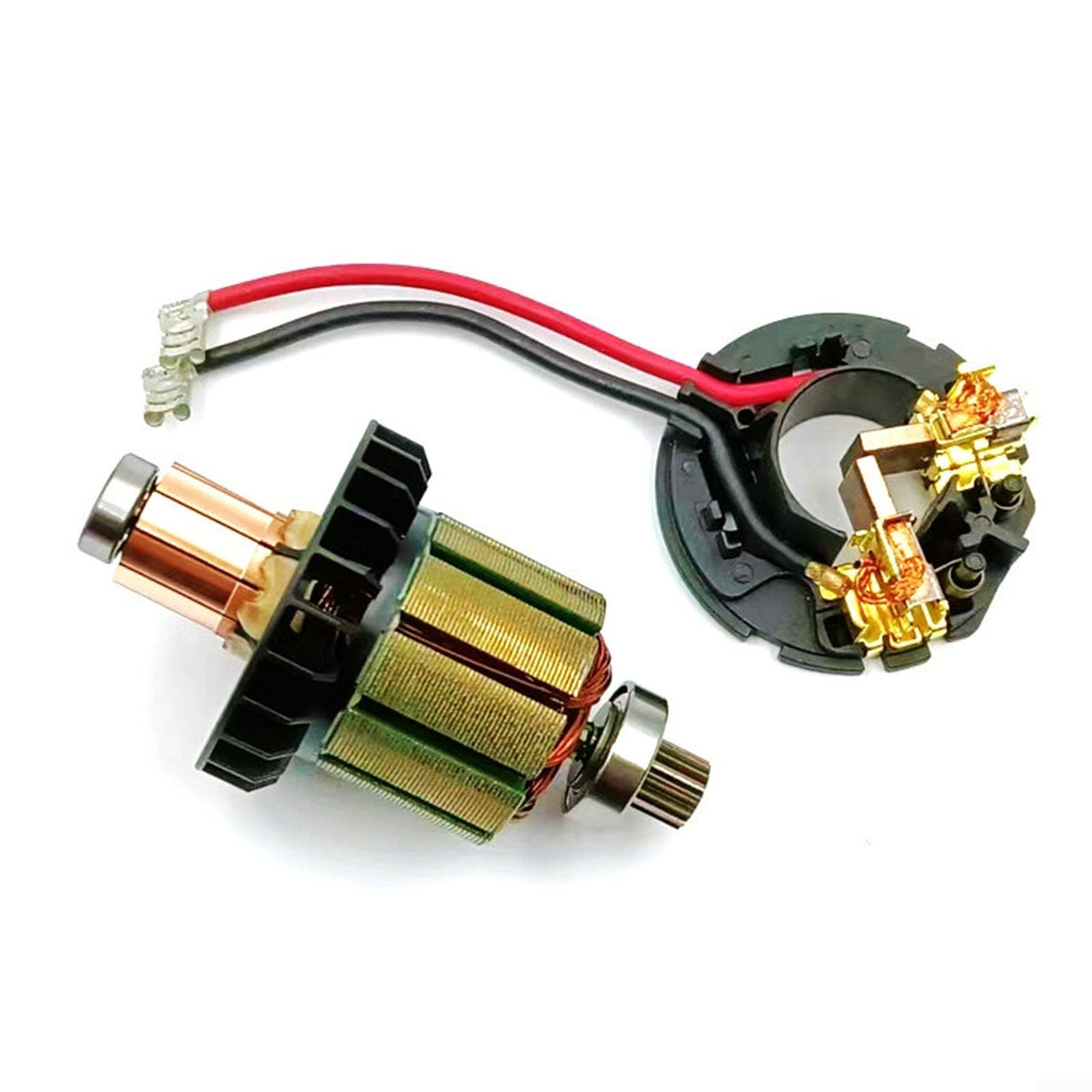 Rotor DDF482 - Armatura e porta spazzole di carbone per modelli Makita DDF482, parte 619380-9 619583-5, ricambio per HP482D DHP482RME XPH10