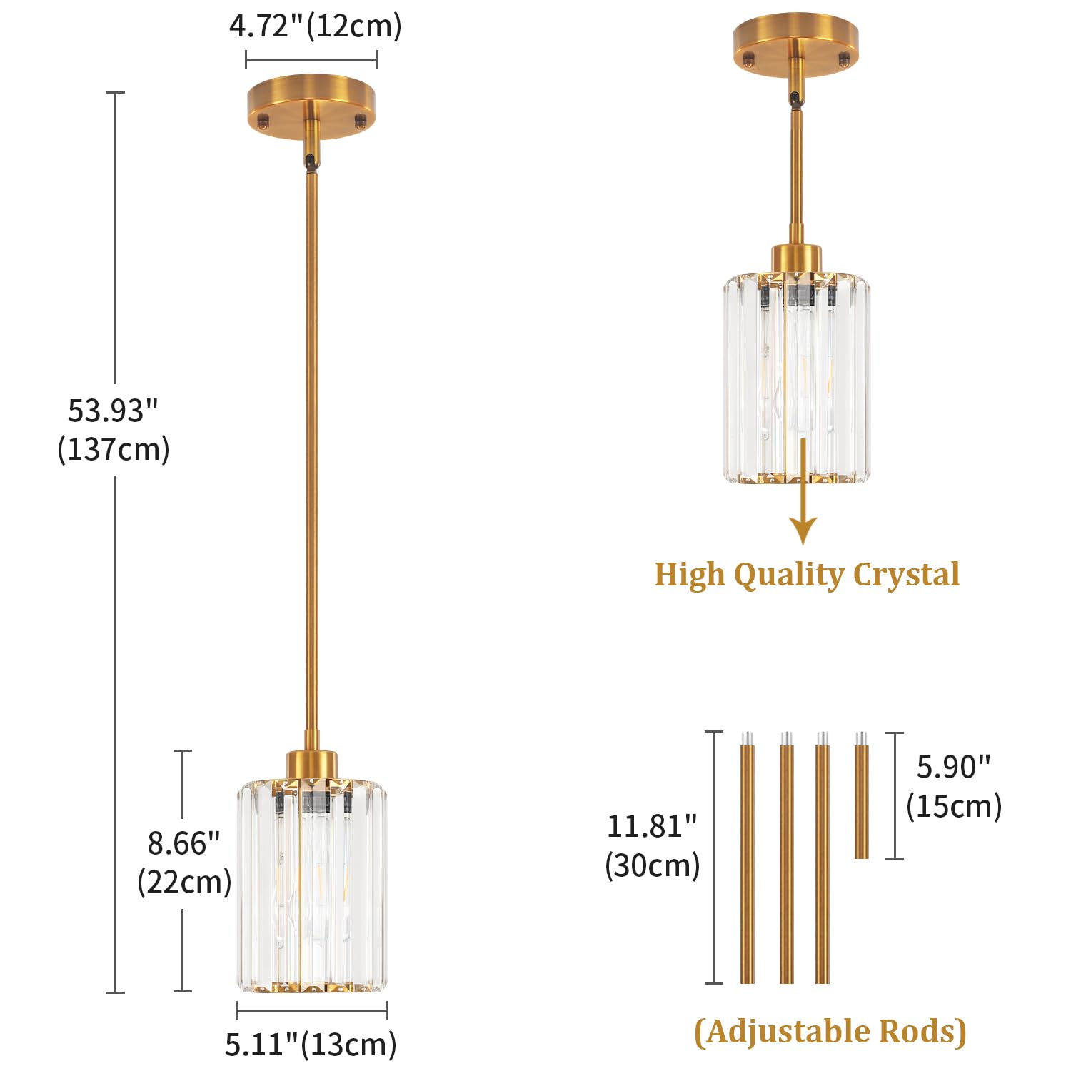 Paquete de 2 luces colgantes para isla de cocina, moderna iluminación colgante de cristal dorado, accesorios de iluminación colgante de cocina, mini lámpara colgante para isla, comedor 5