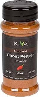 Kiva Gourmet Smoked, Ghost Chili Pepper Powder (Bhut Jolokia) - Non GMO, Vegan, Fair Trade