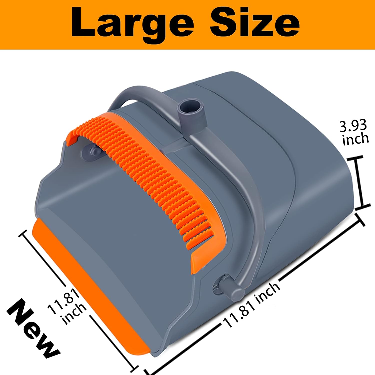 Kelamayi 2021 Upgrade Broom and Dustpan Set, Large Size and Stiff Broom Dust pan with 55.9 inch Long Handle, Upright Dustpan Broom Set Ideal for Indoor Outdoor Garage Kitchen Room Office Lobby Use : Health & Household