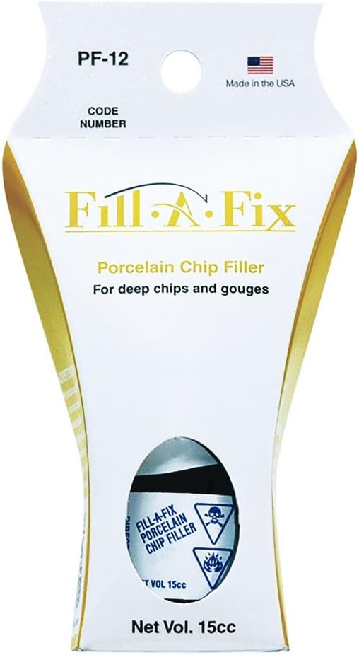 Porc-A-Fix Porcelain Chip Filler for Deep Chips & Gouges, Fill-A-Fix, PF-12