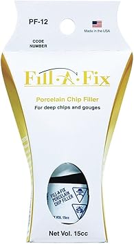 Porc-A-Fix Porcelain Chip Filler for Deep Chips & Gouges, Fill-A-Fix, PF-12