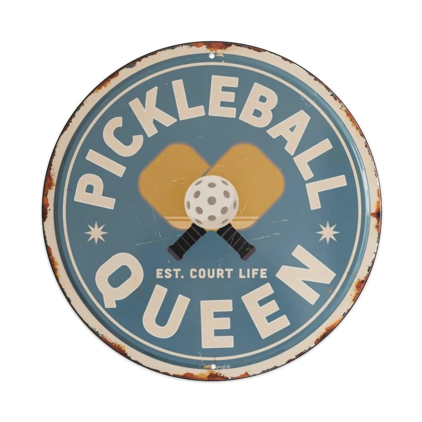 Pickleball Queen Metal Tin Sign Plaque