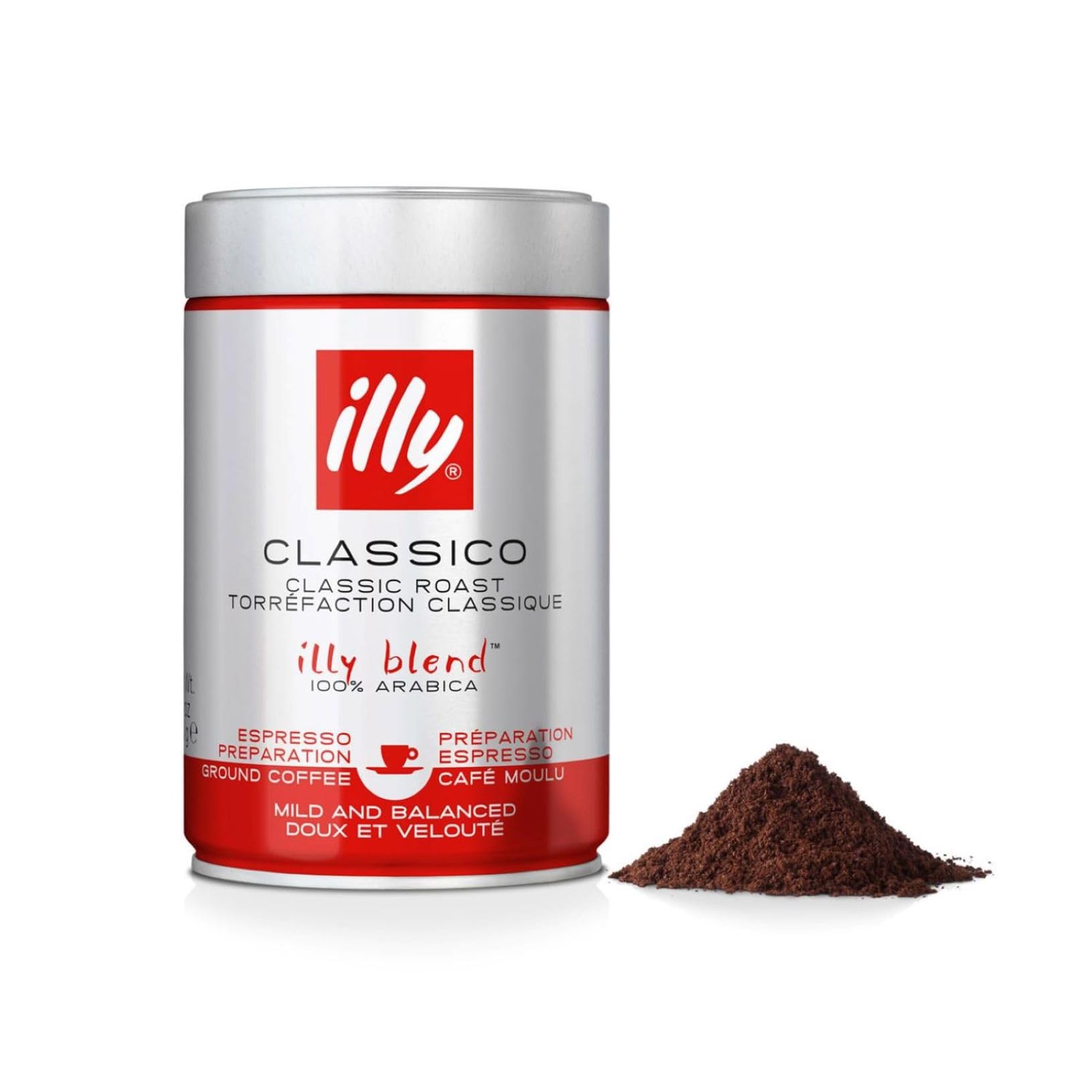 illy, Gemahlener Kaffee für Espresso CLASSICO, 1 Dose mit 250g
