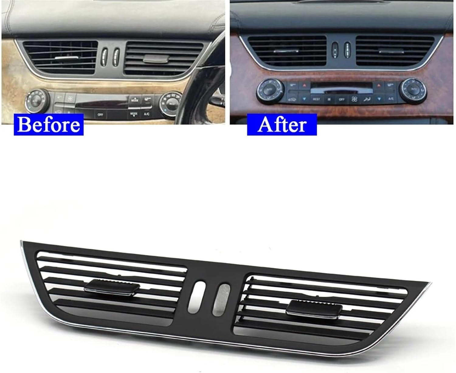 Compatible for Benz CLS W219 Car Center Dashboard Middle AC Heater Air Vent Grille Outlet Cover CLS55 CLS63 CLS350 CLS500 CLS550 2006-2011
