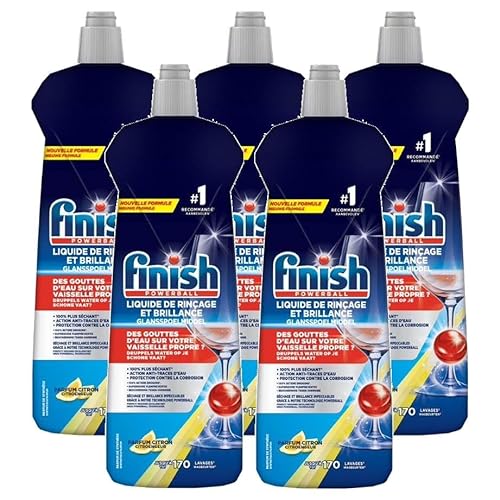 Finish Liquide de Rinçage Citron - Lot de 5 x 800 ml