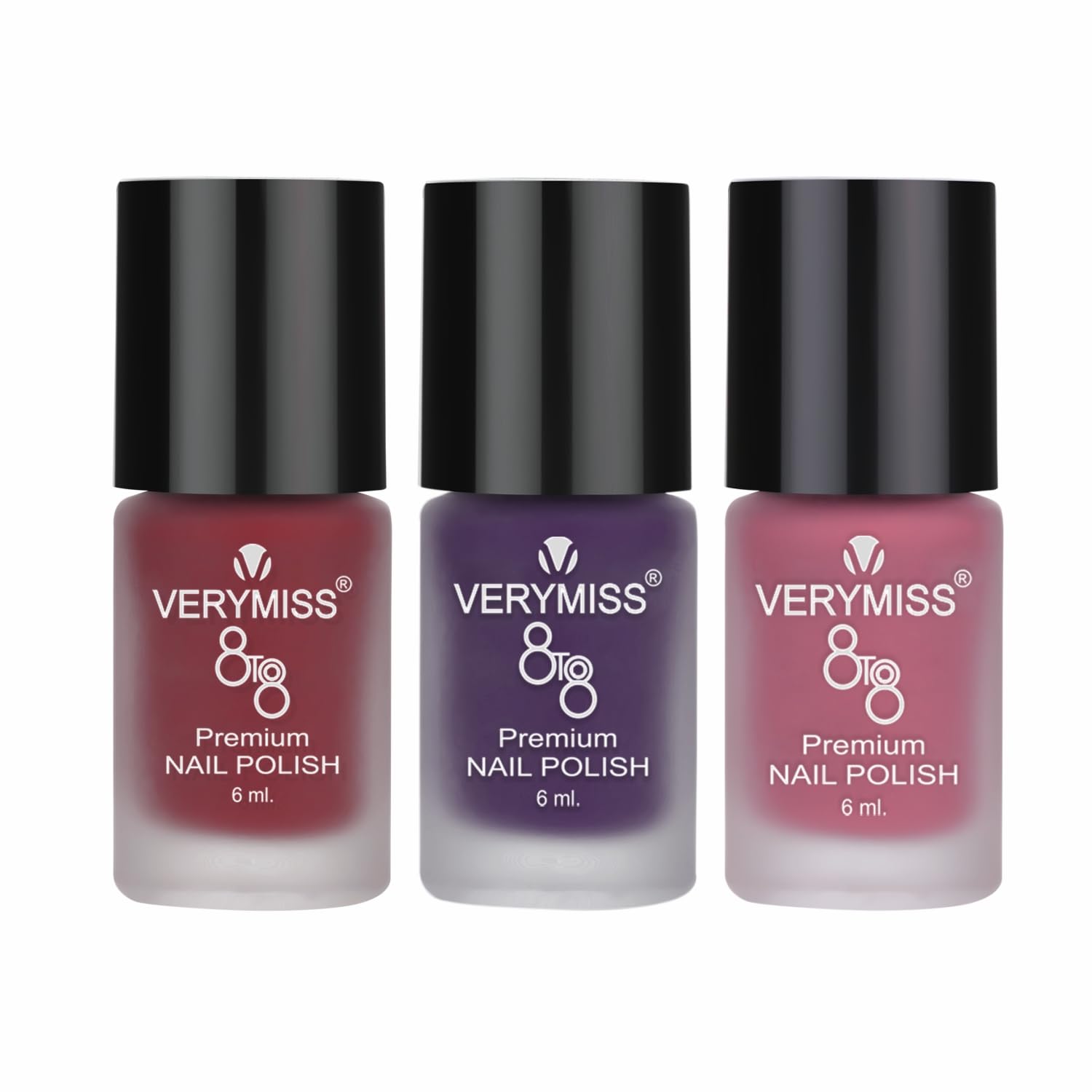 VERYMISS Premium Nail Polish Combo (Set 3) (Combo 6), 6 ml ,Matte Finish-image-4