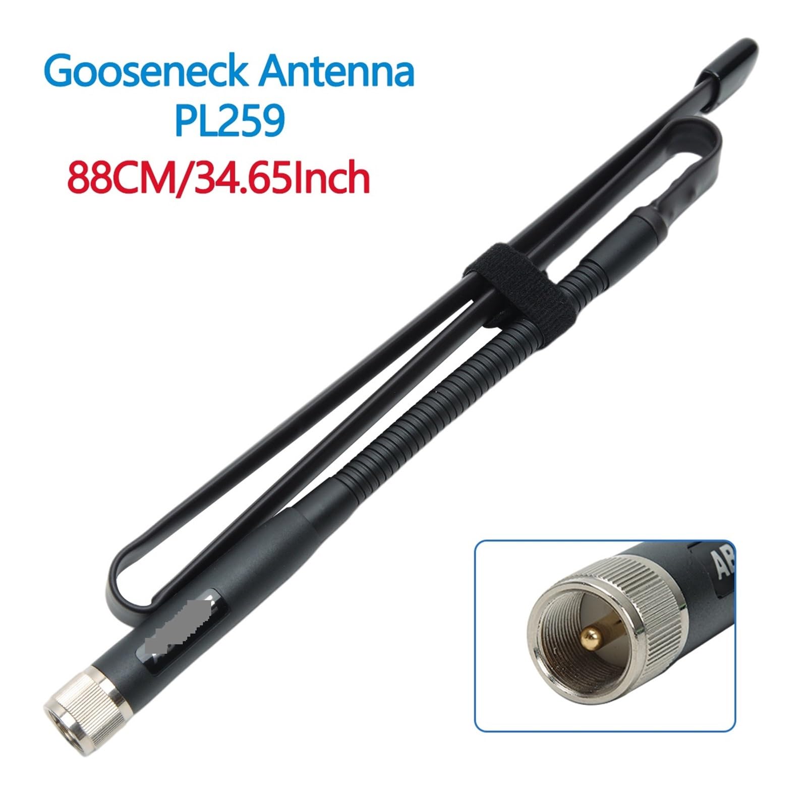 Banda CS Plegable de Cuello de Cisne VHF/UHF 144/430MHz Radio de Coche Amateur de Alta Ganancia Antena móvil/estación(124cm)