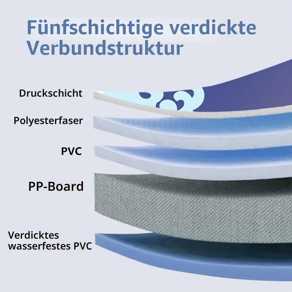 Nicht Aufblasbar Faltbarer Pool Kinderpool, Faltbares Hundepool, Kinderpool Für Zuhause, Outdoor, Garten, Balkon(Blue,180 * 48cm)