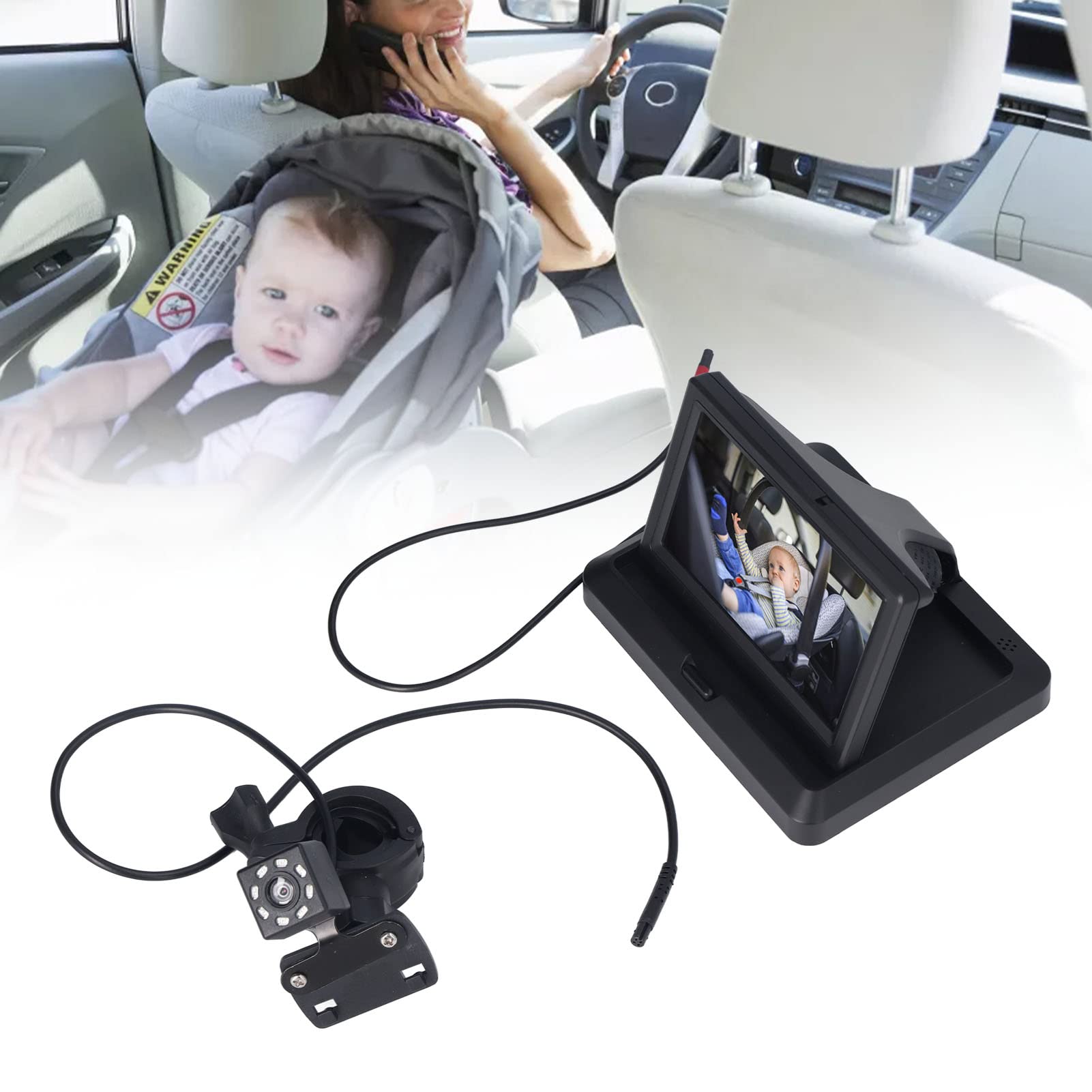 Normale Onbreekbare Baby-autospiegel - Spiegel Voor In De Auto Naar Achteren Gerichte Baby Brede Onbreekbare Babyspiegel Van Keababies Autostoelspiegels Volledig Gemonteerde Baby Autospiegel