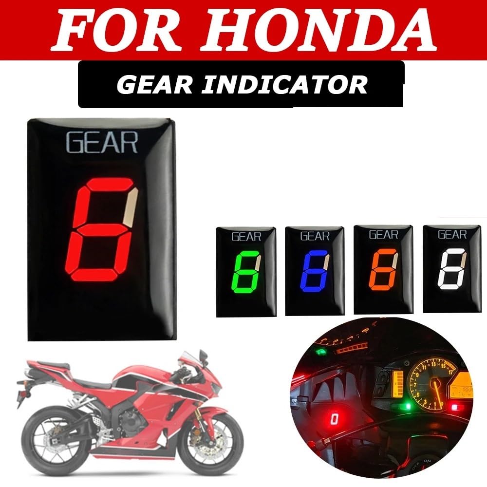 Motorbike Gear Indicator for HO&NDA CBR600RR CBR 600 RR CBR 600RR CMX300 Rebel CMX500 CMX 300 500 Motorcycle Accessories Gear Indicator Display Meter, Orange