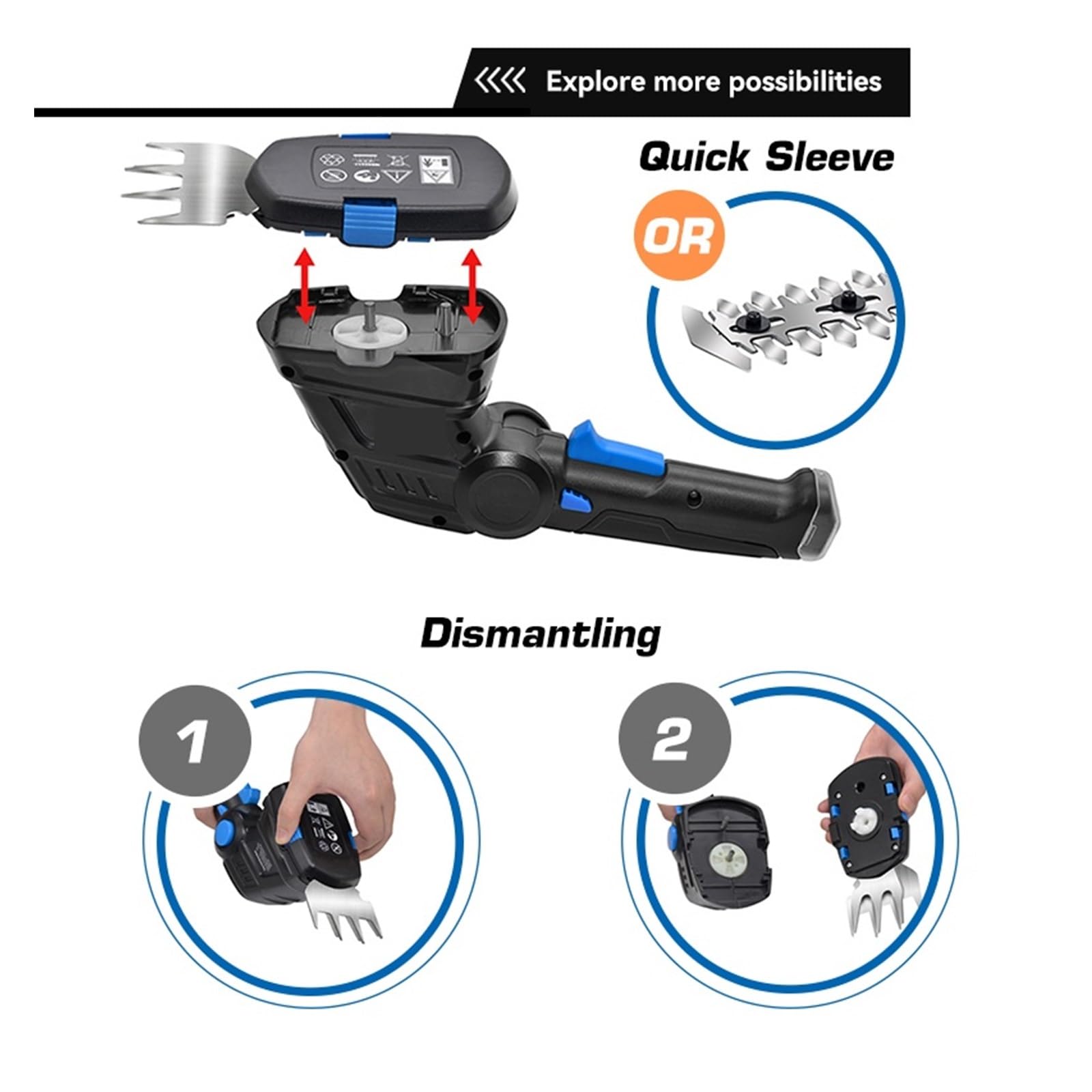 Tondeuse à gazon, 2 en 1 taille-haie électrique sans fil 3.6V USB ménage tondeuse à gazon Rechargeable désherbage cisaillement outils de jardin